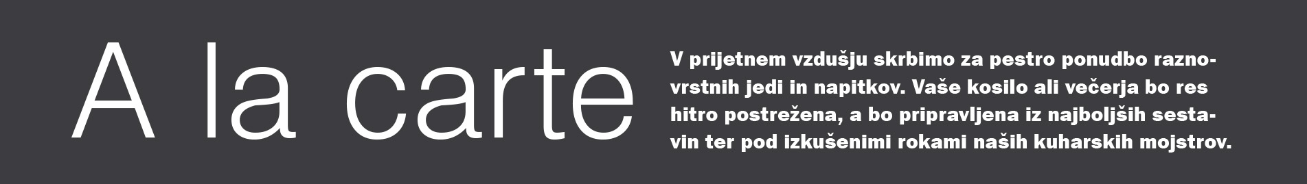 A la carte