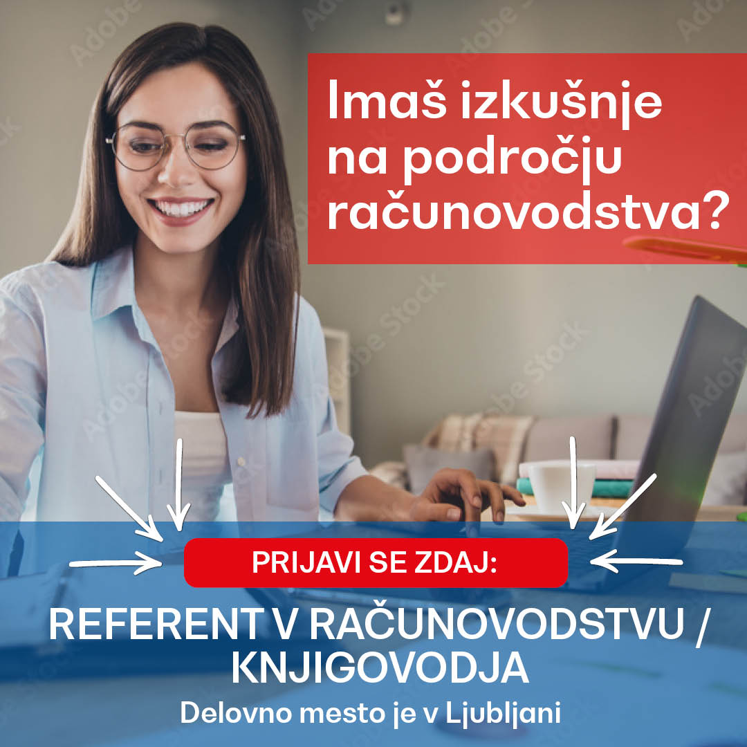 Referent v računovodstvu / knjigovodja