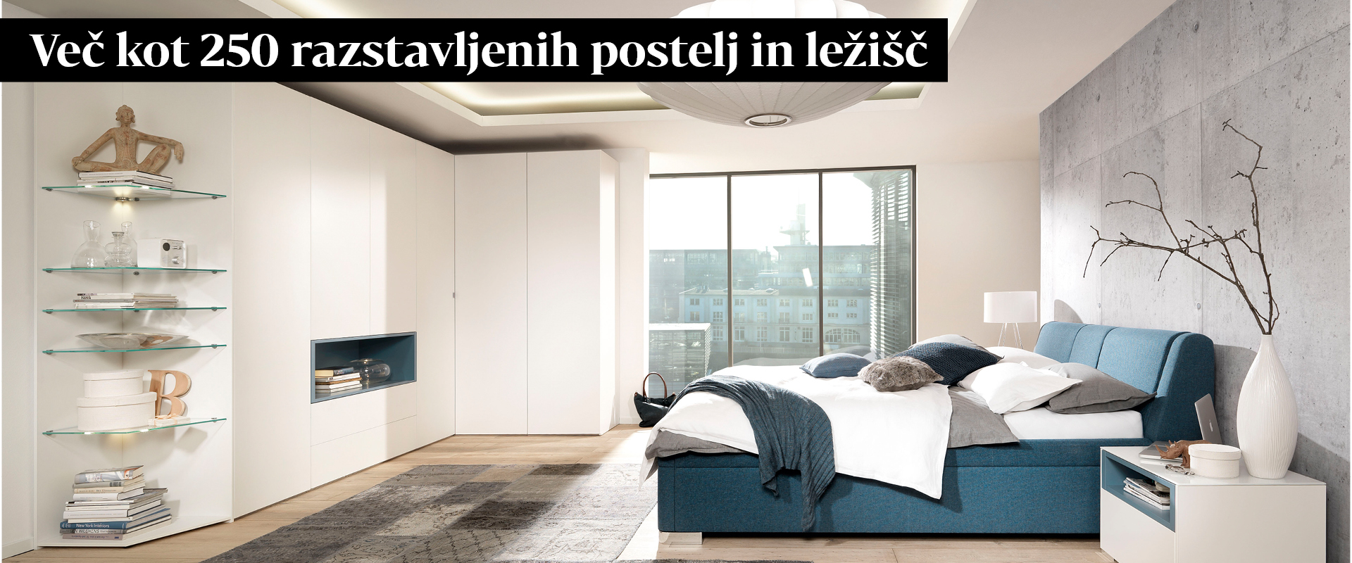 1920x800px_d2 spalnica, udobna, postelja, mehka, zakonska, siva